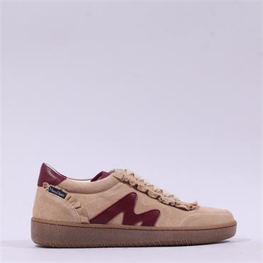 Marco Moreo Berlino Frill Trainer - Beige Bordo